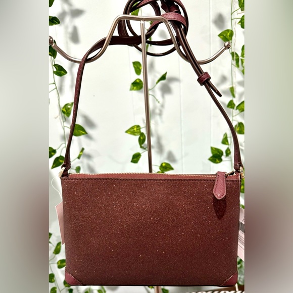 NWT Kate Spade Glitter Deep Berry Crossbody - Picture 2 of 8